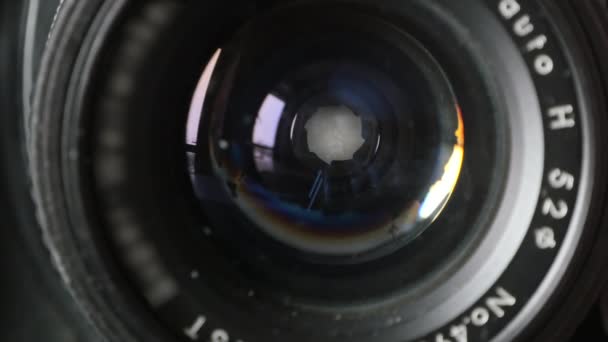 Diaphragm Camera Shutter Blade — Stock Video