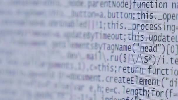 Código de computador rolando através da tela — Vídeo de Stock