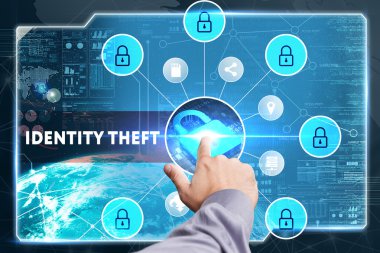 Ekonomi, teknoloji, Internet ve ağ kavramı. Genç busine