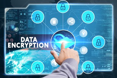 Ekonomi, teknoloji, Internet ve ağ kavramı. Genç busine