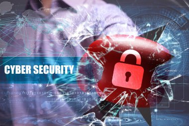 Ekonomi, teknoloji, Internet ve ağ güvenlik. Cyber secur