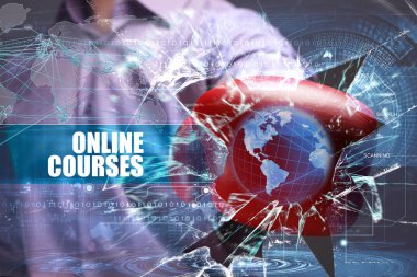 Ekonomi, teknoloji, Internet ve ağ kavramı. Genç busine