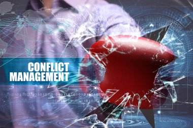 Ekonomi, teknoloji, Internet ve ağ kavramı. Genç busine