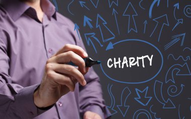 Teknoloji, internet, iş ve pazarlama. Genç iş adamı