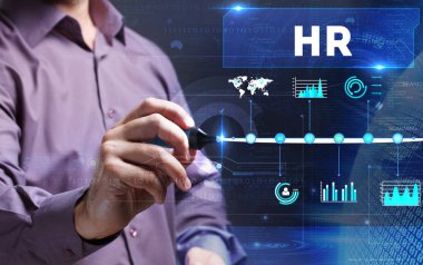 Teknoloji, internet, iş ve pazarlama. Genç iş adamı