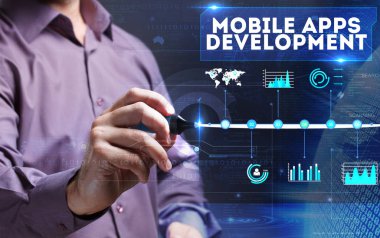 Teknoloji, Internet, iş ve pazarlama. Genç iş başına