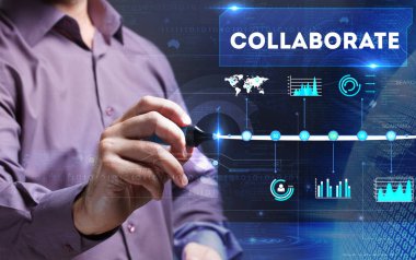 Teknoloji, Internet, iş ve pazarlama. Genç iş başına