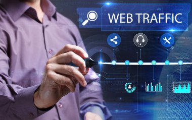 Teknoloji, Internet, iş ve pazarlama. Genç iş başına