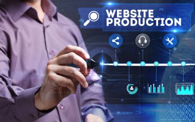 Teknoloji, Internet, iş ve pazarlama. Genç iş başına