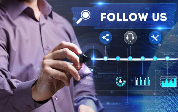 Teknoloji, Internet, iş ve pazarlama. Genç iş başına