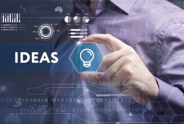 Ekonomi, teknoloji, Internet ve ağ kavramı. Genç busine