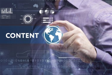 Ekonomi, teknoloji, Internet ve ağ kavramı. Genç busine