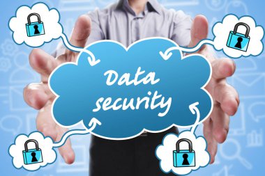 İş, teknoloji, Internet ve pazarlama. Genç işadamı 