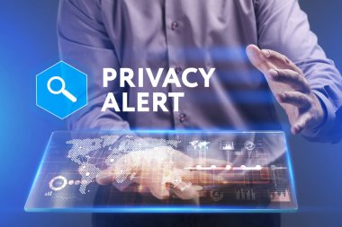 Ekonomi, teknoloji, Internet ve ağ kavramı. Genç busine