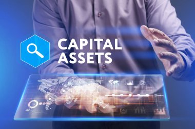 Ekonomi, teknoloji, Internet ve ağ kavramı. Genç busine