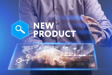 Ekonomi, teknoloji, Internet ve ağ kavramı. Genç busine