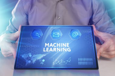 Ekonomi, teknoloji, Internet ve ağ kavramı. Genç busine