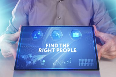 Ekonomi, teknoloji, Internet ve ağ kavramı. Genç busine