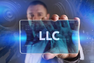 Ekonomi, teknoloji, Internet ve ağ kavramı. Genç busine