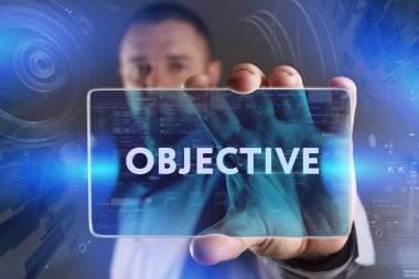 Ekonomi, teknoloji, Internet ve ağ kavramı. Genç busine