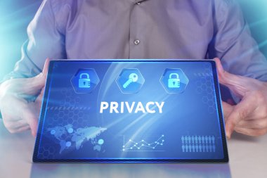 Ekonomi, teknoloji, Internet ve ağ kavramı. Genç busine