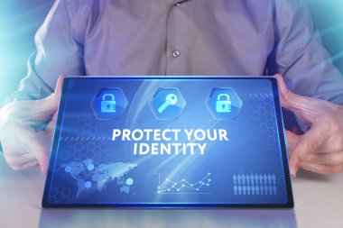 Ekonomi, teknoloji, Internet ve ağ kavramı. Genç busine