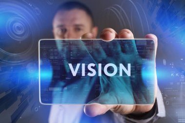 Ekonomi, teknoloji, Internet ve ağ kavramı. Genç busine