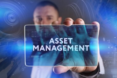 Ekonomi, teknoloji, Internet ve ağ kavramı. Genç busine