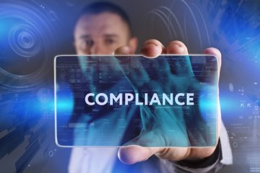 Ekonomi, teknoloji, Internet ve ağ kavramı. Genç busine