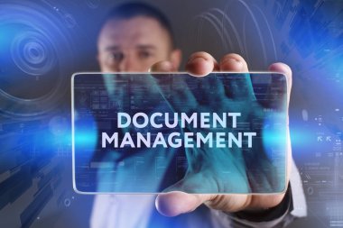 Ekonomi, teknoloji, Internet ve ağ kavramı. Genç busine