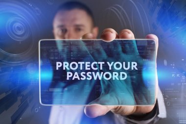 Ekonomi, teknoloji, Internet ve ağ kavramı. Genç busine