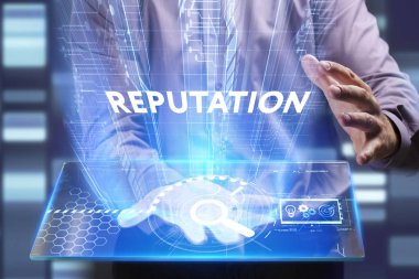 Ekonomi, teknoloji, Internet ve ağ kavramı. Genç busine