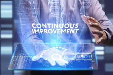 Ekonomi, teknoloji, Internet ve ağ kavramı. Genç busine