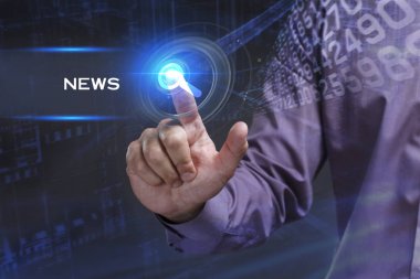 Ekonomi, teknoloji, Internet ve ağ kavramı. Genç busine