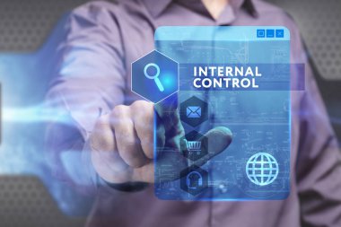 Ekonomi, teknoloji, Internet ve ağ kavramı. Genç busine