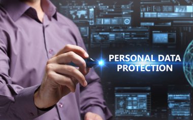 Ekonomi, teknoloji, Internet ve ağ kavramı. Genç busine