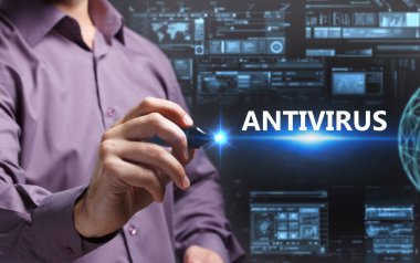 Ekonomi, teknoloji, Internet ve ağ kavramı. Genç busine