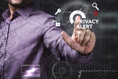 Ekonomi, teknoloji, Internet ve ağ kavramı. Genç busine