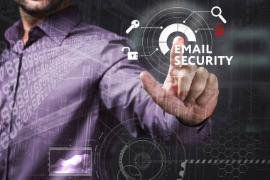 Ekonomi, teknoloji, Internet ve ağ kavramı. Genç busine