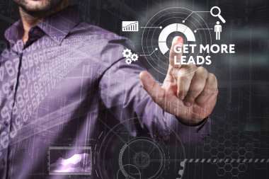 Ekonomi, teknoloji, Internet ve ağ kavramı. Genç busine