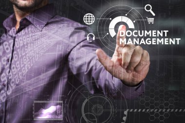 Ekonomi, teknoloji, Internet ve ağ kavramı. Genç busine