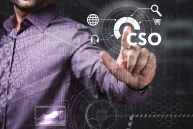 Ekonomi, teknoloji, Internet ve ağ kavramı. Genç busine