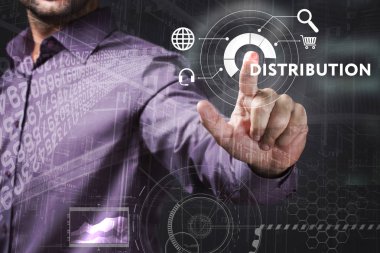 Ekonomi, teknoloji, Internet ve ağ kavramı. Genç busine