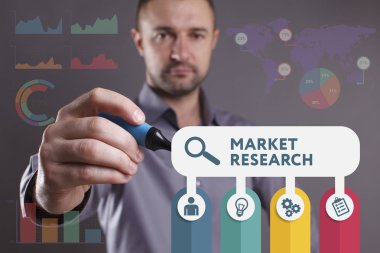 Ekonomi, teknoloji, Internet ve ağ kavramı. Genç busine