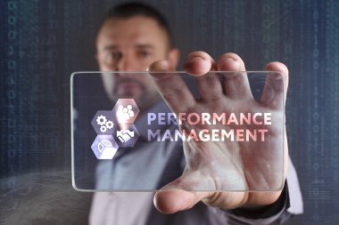 Ekonomi, teknoloji, Internet ve ağ kavramı. Genç busine