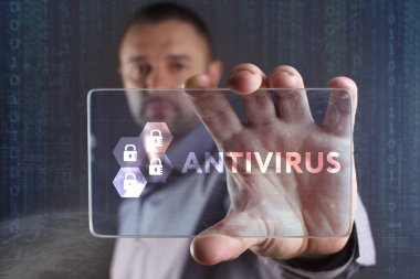 Ekonomi, teknoloji, Internet ve ağ kavramı. Genç busine