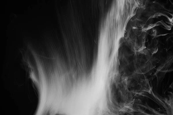 Beautiful storm cloud isolated on black background. Smoke from cigarettes. Vape. — Stock Photo, Image