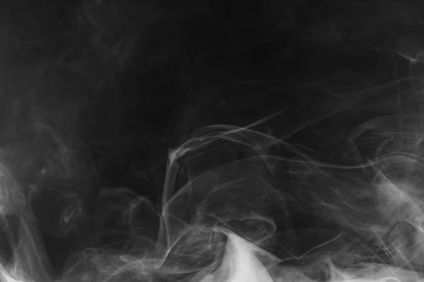 Beautiful storm cloud isolated on black background. Smoke from cigarettes. Vape. — Stock Photo, Image