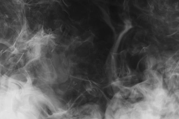 Gyönyörű fekete háttér elszigetelt viharfelhő. A cigaretta füst. VAPE. — Stock Fotó