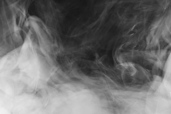 Beautiful storm cloud isolated on black background. Smoke from cigarettes. Vape. — Stock Photo, Image